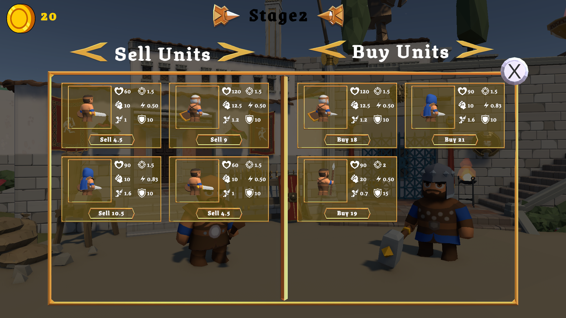 Gladiator Shop Screenshot